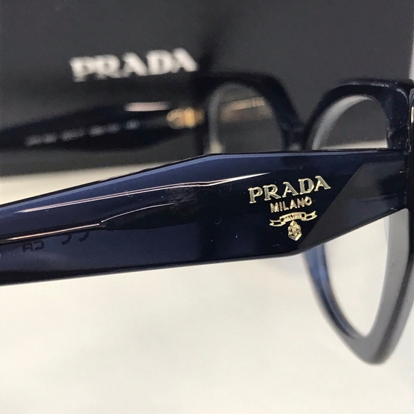 Authentic- New 💯 Original Prada 18WV Eyeglasses08Q1O1 -Blue optical  eyeglasses - Picture 6 of 12